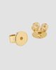 Oradina Women's 14K Yellow Gold Regal Diamond Open Hoops - 6