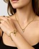 Oradina Women's 14K Yellow Gold Rimini Rolo Connector Bracelet - 2
