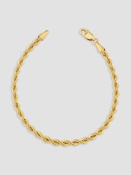 Oradina Women's 14K Yellow Gold Roman Rope Bolder Bracelet