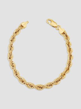 Oradina Women's 14K Yellow Gold Roman Rope Statement Bracelet