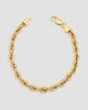 Oradina Women's 14K Yellow Gold Roman Rope Statement Bracelet - 6