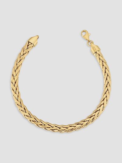 Oradina Women's 14K Yellow Gold Royal Palms Bracelet