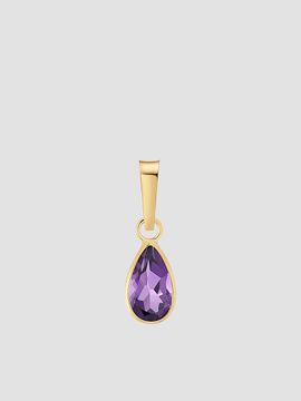 Oradina Women's 14K Yellow Gold Vivid Pear Pendant Charm