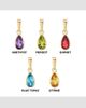 Oradina Women's 14K Yellow Gold Vivid Pear Pendant Charm - 3
