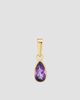 Oradina Women's 14K Yellow Gold Vivid Pear Pendant Charm - 7