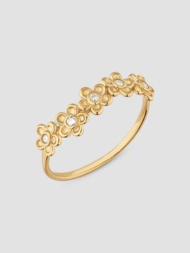 Oradina Women's Blossom Ring in 14K Yellow Gold