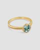 Oradina Women's Blue Topaz Antica Ring in 14K Yellow Gold - 4