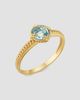 Oradina Women's Blue Topaz Antica Ring in 14K Yellow Gold - 5