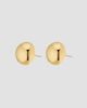 Oradina Women's Buttoned Up Large Stud Earrings in 14K Yellow Gold - 5