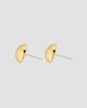 Oradina Women's Buttoned Up Large Stud Earrings in 14K Yellow Gold - 6