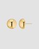 Oradina Women's Buttoned Up Large Stud Earrings in 14K Yellow Gold - 8