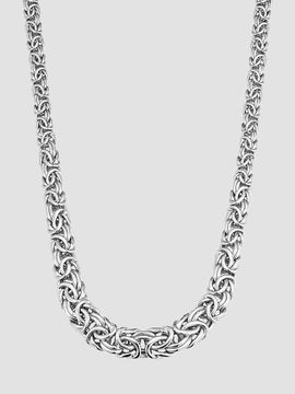 Oradina Women's Byzantine Artisan Graduated Necklace in Sterling Silver