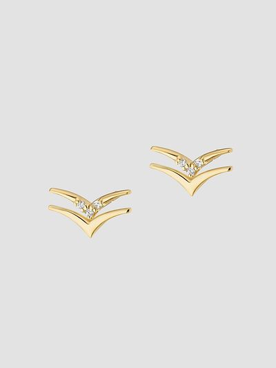 Oradina Women's Fly High Studs in 14K Yellow Gold