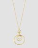 Oradina Women's Inner Circle Drop Necklace in 14K Yellow Gold - 1