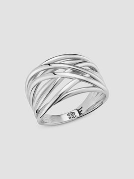 Oradina Women's Lattice Ring in Sterling Silver
