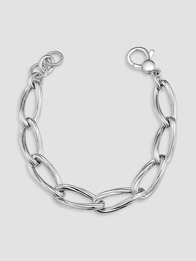 Oradina Women's Milanese Twist Link Bracelet in Sterling Silver