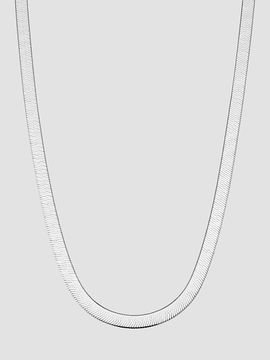 Oradina Women's Mirage Herringbone Necklace in Sterling Silver