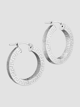 Oradina Women's Olympia Hoop Earrings in Sterling Silver