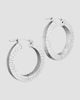 Oradina Women's Olympia Hoop Earrings in Sterling Silver - 7