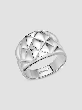 Oradina Women's Quilted Ring in Sterling Silver