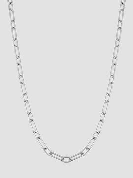 Oradina Women's Rhythm Link Choker Necklace in Sterling Silver