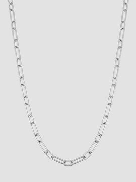Oradina Women's Rhythm Link Necklace in Sterling Silver