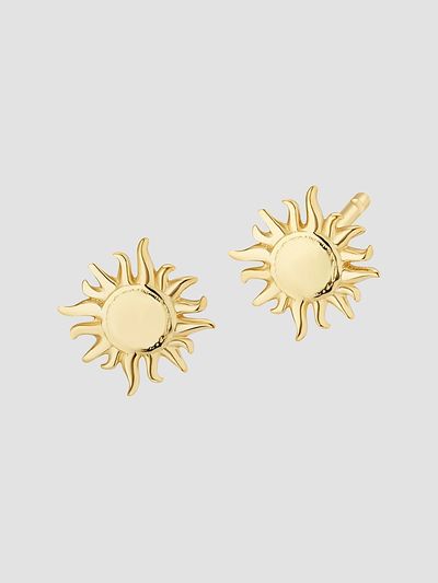 Oradina Women's Sunny Day Studs in 14K Yellow Gold