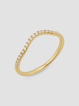 Oradina Women's The Arc Diamond Stack Ring in 14K Yellow Gold