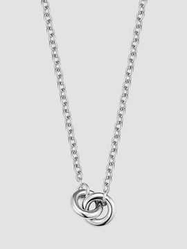 Oradina Women's Together Pendant Necklace in Sterling Silver