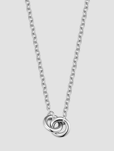 Oradina Women's Together Pendant Necklace in Sterling Silver