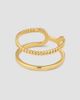 Oradina Women's Twin Set Ring in 14K Yellow Gold - 5