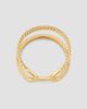 Oradina Women's Twin Set Ring in 14K Yellow Gold - 7