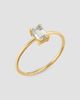 Oradina Women's White Topaz Vivid Ring in 14K Yellow Gold - 1