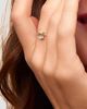 Oradina Women's White Topaz Vivid Ring in 14K Yellow Gold - 4