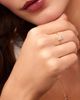 Oradina Women's White Topaz Vivid Ring in 14K Yellow Gold - 5