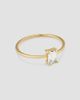 Oradina Women's White Topaz Vivid Ring in 14K Yellow Gold - 6