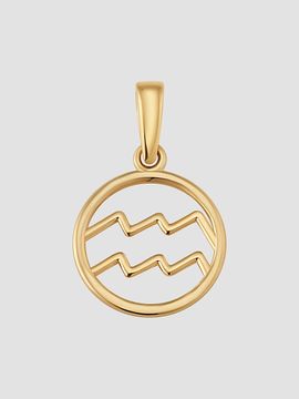 Oradina Women's Zodiac Pendant Charm in 14K Yellow Gold