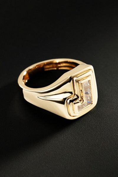 Orianne Double Bezel Initial Lab Diamond Pinky Ring