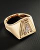 Orianne Fine Double Bezel Initial Lab Diamond Pinky Ring - 1