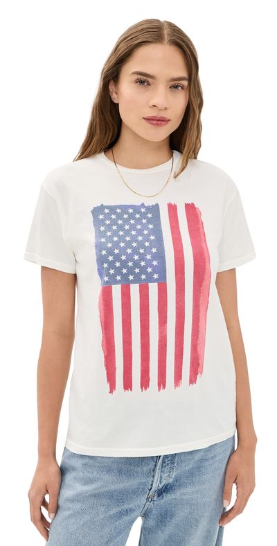 Original Retro Brand Original Retro Brand USA Vertical Flag Relaxed Tee AWH