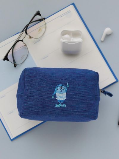ORIGO [Disney] Inside Out Reversible Pouch Delight Blue