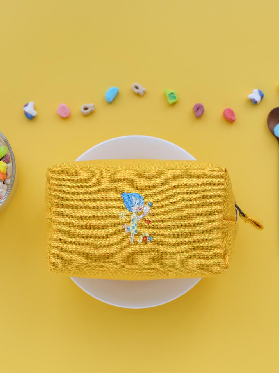 ORIGO [Disney] Inside Out Reversible Pouch Sunny Yellow