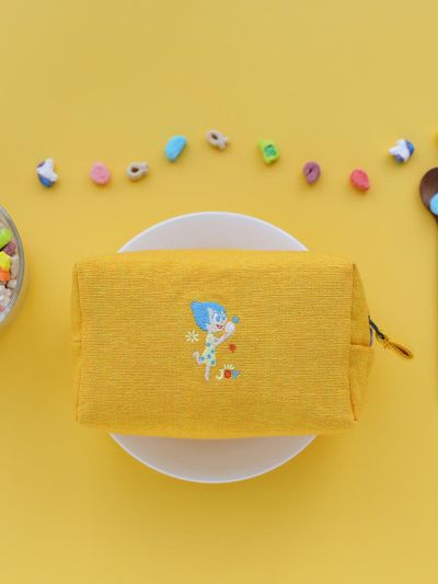 ORIGO [Disney] Inside Out Reversible Pouch Sunny Yellow