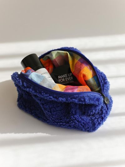 ORIGO fluffy check pouch 4 color