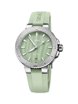 Oris Women's Aquis Stainless Steel, Mother-Of-Pearl & Rubber Watch