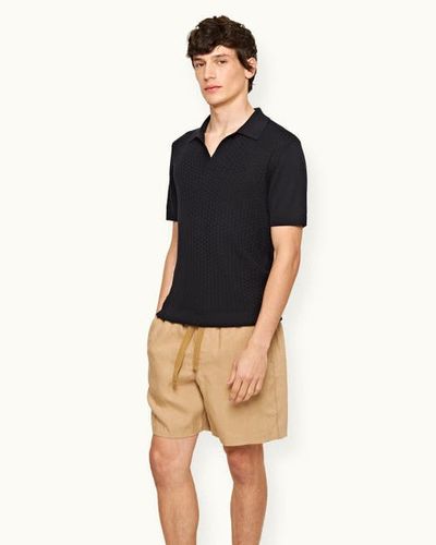 Orlebar Brown Orlebar Brown Alex Lino Relaxed Fit Italian Linen Drawcord Shorts