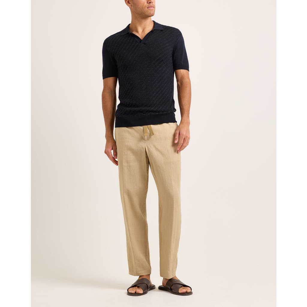 Orlebar Brown Orlebar Brown Alex Lino Relaxed Fit Italian Linen Drawcord Zip Fly Trousers