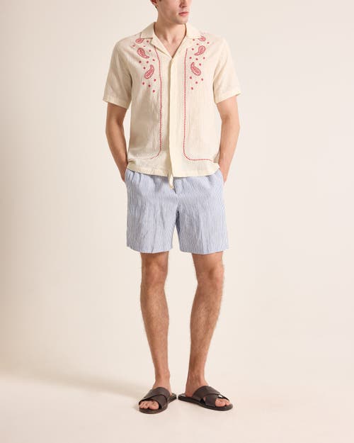 Orlebar Brown Orlebar Brown Alex Relaxed Fit Fine Hemp Stripe Shorts