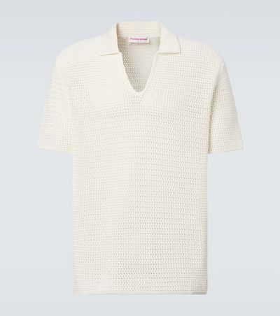 Orlebar Brown Orlebar Brown Batten crochet cotton polo shirt