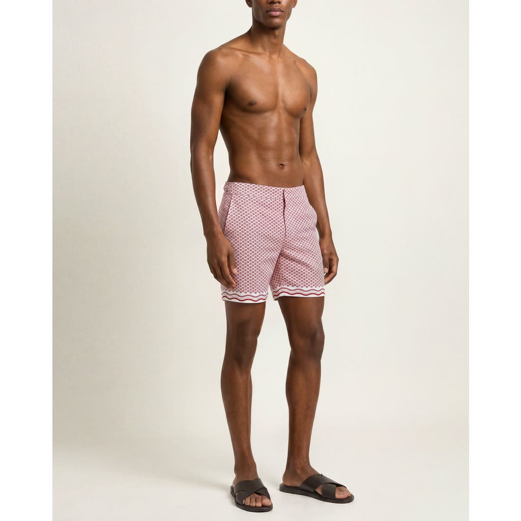 Orlebar Brown Orlebar Brown Bulldog Mid-Length Ocra Printed Swim Shorts